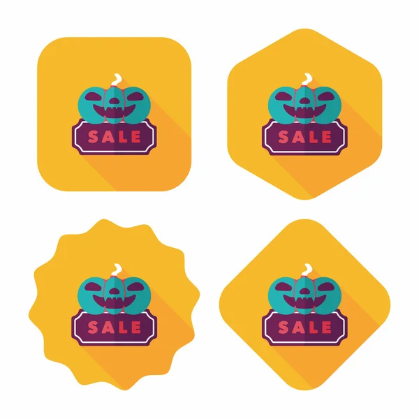 Halloween SALE flat icon with long shadow,eps10 — Stock Vector