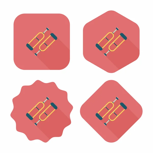 Kruk platte pictogram met lange schaduw — Stockvector