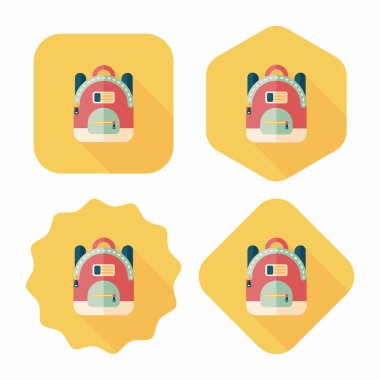 sırt düz uzun gölge simgesiyle