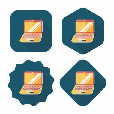 Uzun Gölge, eps10 ile dizüstü düz simgesi