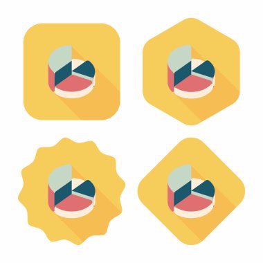 Uzun Gölge, eps10 ile iş pasta grafiği düz simgesi