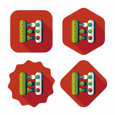 abaküs hesaplama uzun gölge düz simgesiyle