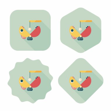 Uzun Gölge, eps10 ile balıkçılık oyuncak düz simgesi