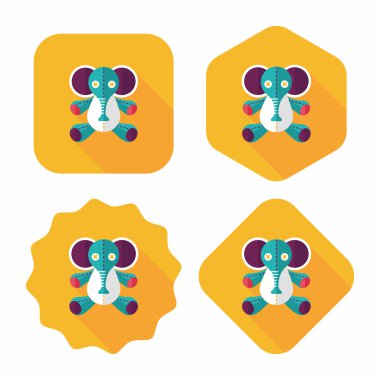 Uzun Gölge, eps10 ile fil bebek düz simgesi