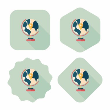 simge, uzun gölge ile düz simgesi