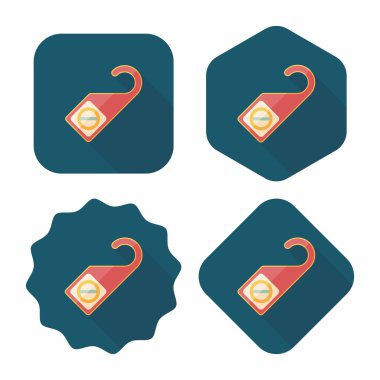 işaret, uzun gölge ile düz simgesi rahatsız etmeyin