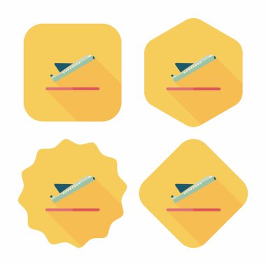 uzun gölge ile uçak düz simgesi
