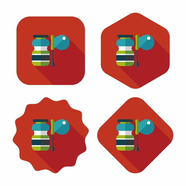 Bulles icône plate avec ombre longue, eps10 — Image vectorielle