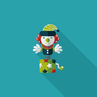 kutu düz simgesi ile uzun gölge, eps10 jack