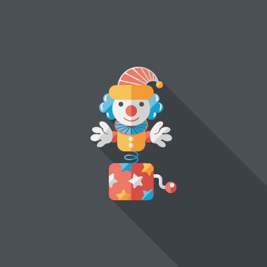 kutu düz simgesi ile uzun gölge, eps10 jack