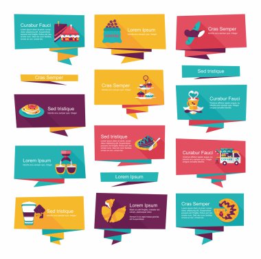 Kahve düz afiş arka plan ayarlamak, eps10