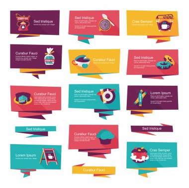 Kahve düz afiş arka plan ayarlamak, eps10