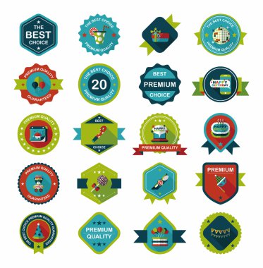 Doğum günü kartı afiş tasarım düz arka plan hazır, eps10