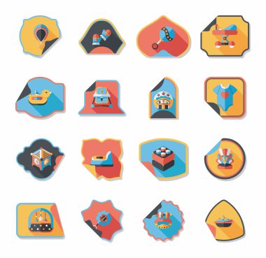 Bebek etiket afiş tasarım düz arka plan ayarlamak, eps10