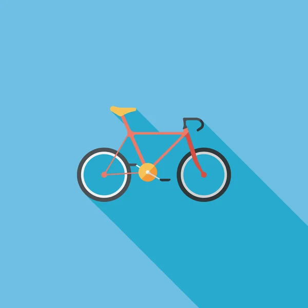 Transportation bicycle flat icon with long shadow,eps10