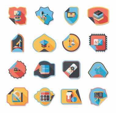 okul etiket düz afiş arka plan ayarlamak, eps10