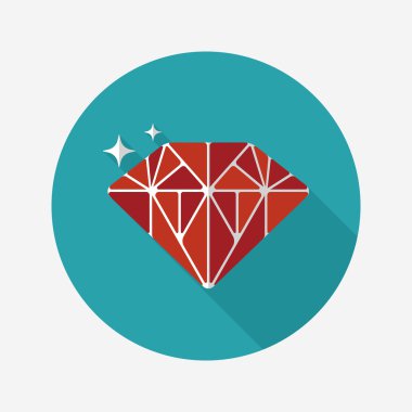 Elmas uzun gölge, eps10 düz simgesiyle teklif