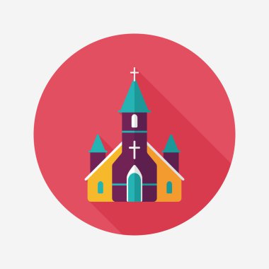 Uzun Gölge, eps10 düğün kilise düz simgesiyle