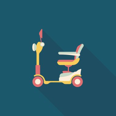 Uzun Gölge, eps10 ile ulaşım scooter düz simgesi