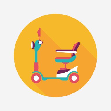 Uzun Gölge, eps10 ile ulaşım scooter düz simgesi