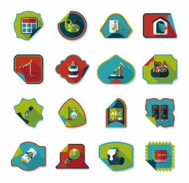 okul etiket düz afiş arka plan ayarlamak, eps10