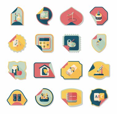 okul etiket düz afiş arka plan ayarlamak, eps10