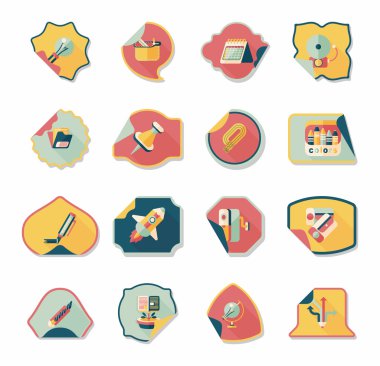 okul etiket düz afiş arka plan ayarlamak, eps10