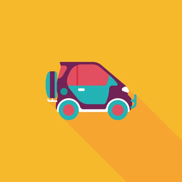 Транспорт Utility Vehicle flat icon with long shadow — стоковый вектор