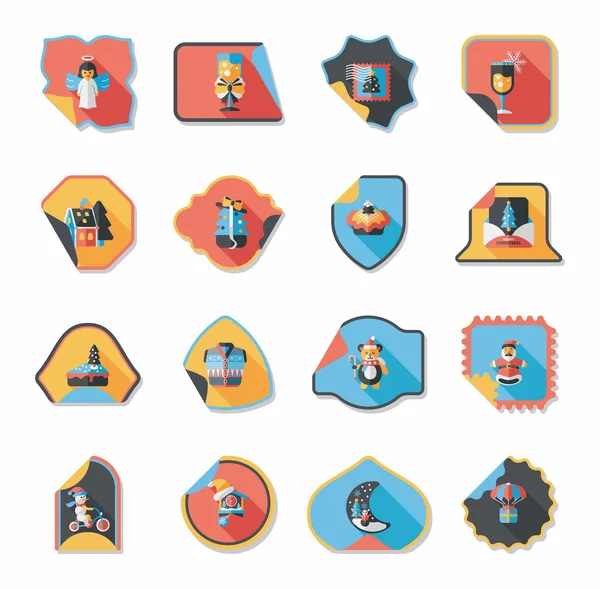 Noel etiket düz afiş arka plan ayarlamak, eps10