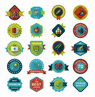 Hastane rozet afiş tasarım düz arka plan ayarlamak, eps10