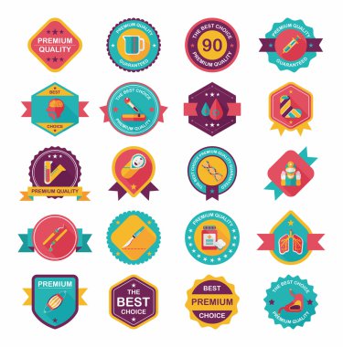 Hastane rozet afiş tasarım düz arka plan ayarlamak, eps10