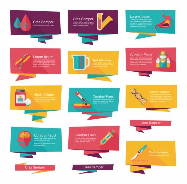 Hastane düz afiş arka plan ayarlamak, eps10