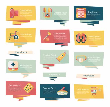 Hastane düz afiş arka plan ayarlamak, eps10