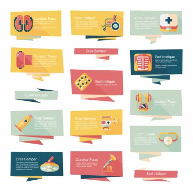 Hastane düz afiş arka plan ayarlamak, eps10