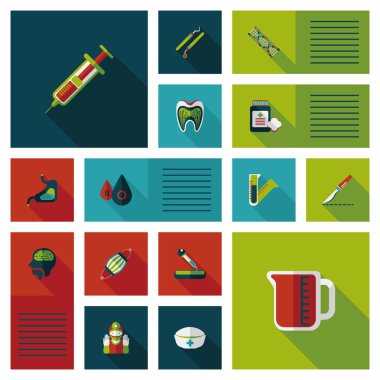 Hastane UI düz afiş arka plan ayarlamak, eps10