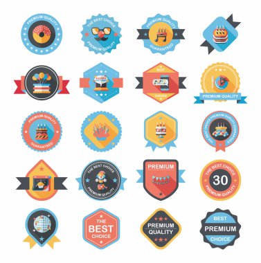 Doğum günü kartı afiş tasarım düz arka plan hazır, eps10