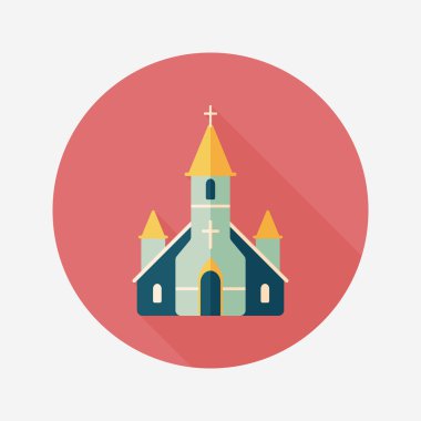 Uzun Gölge, eps10 düğün kilise düz simgesiyle