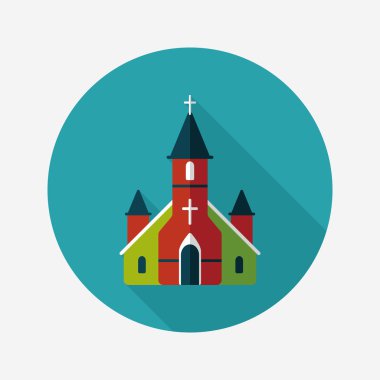 Uzun Gölge, eps10 düğün kilise düz simgesiyle