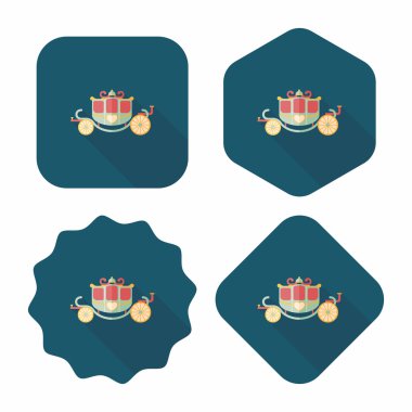 Uzun gölgeli düz bir düğün arabası ikonu, eps10