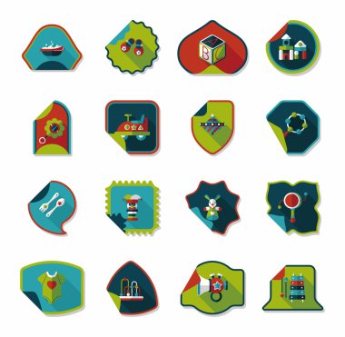 Bebek etiket afiş tasarım düz arka plan ayarlamak, eps10