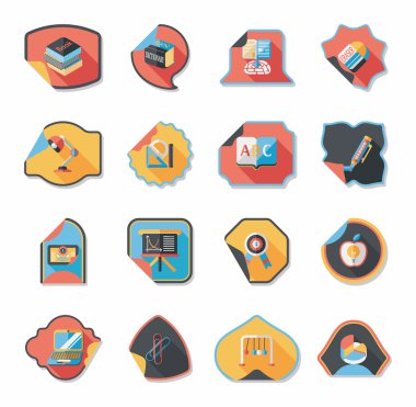 okul etiket düz afiş arka plan ayarlamak, eps10