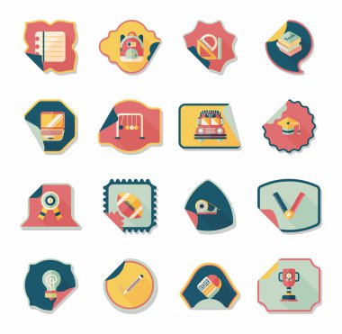 okul etiket düz afiş arka plan ayarlamak, eps10