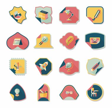 okul etiket düz afiş arka plan ayarlamak, eps10