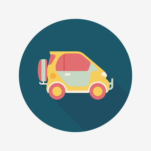 Транспорт Utility Vehicle flat icon with long shadow — стоковый вектор