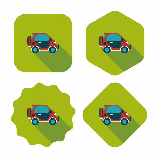 Транспорт Utility Vehicle flat icon with long shadow — стоковый вектор