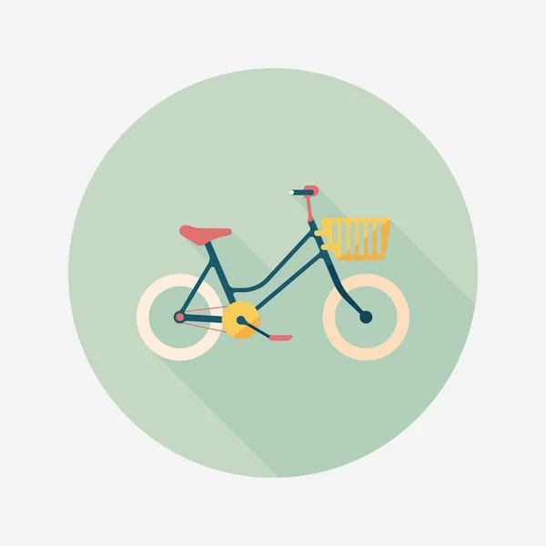 Transportation bicycle flat icon with long shadow,eps10