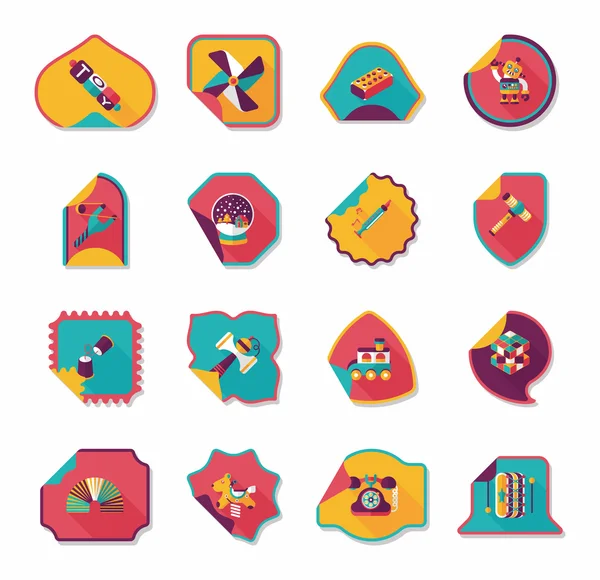 Oyuncak etiket düz afiş arka plan ayarlamak, eps10