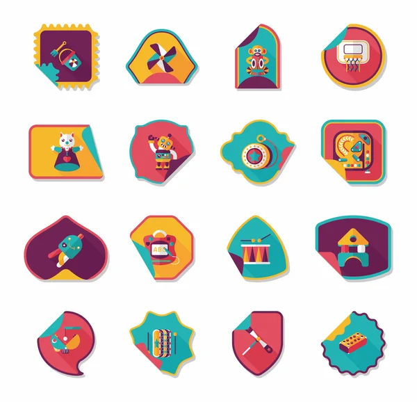 Oyuncak etiket düz afiş arka plan ayarlamak, eps10