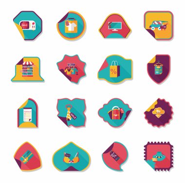 alışveriş etiket afiş düz tasarım arka plan ayarlamak, eps10