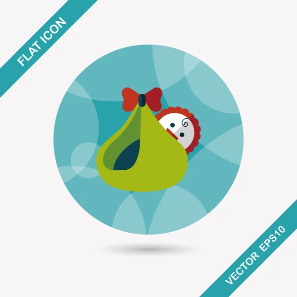 Baby flat icon with long shadow, eps10 — стоковый вектор